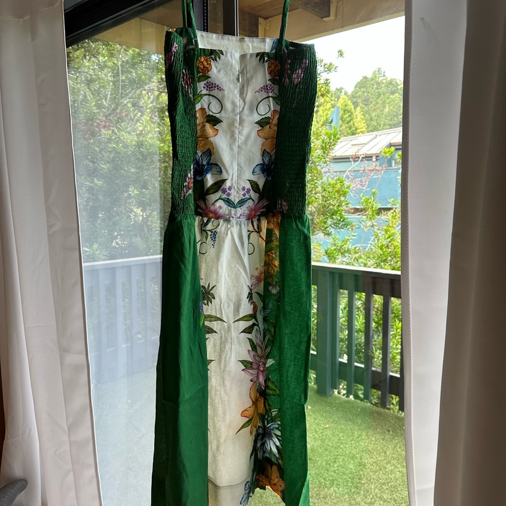 FARM Rio Sweet Bloom linen-blend midi dress - Picture 12 of 13